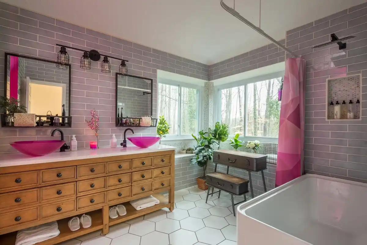 Bathroom renovation after water damage restoration in Prospect Park